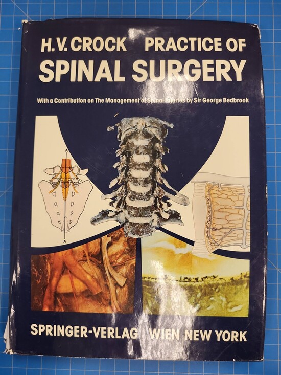 Springer-Verlag Other - H V Crock Practice Spinal Surgery 1983 1st Edition Medical Textbook Spine Book